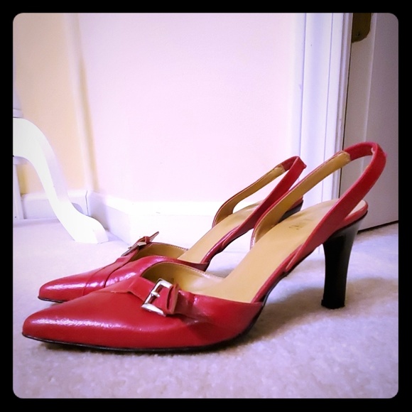 Andrew Stevens Shoes - Andrew Steves Studio red slingback shoes sz 38
